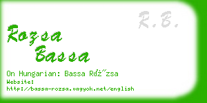 rozsa bassa business card